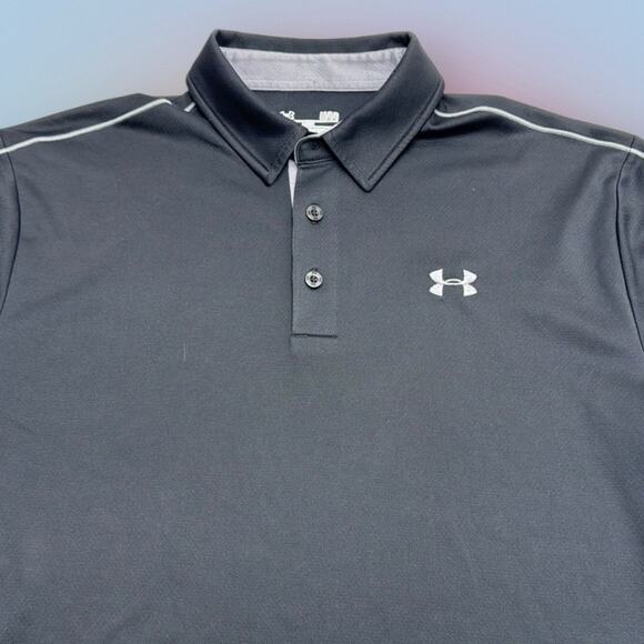 Under Armour Men's Large Black Polo Shirt - Picture 1 of 4
